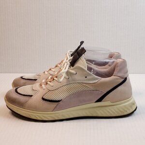 ECCO St. 1 Trend Blossom Rose Black White Sneakers